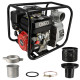Pompe à eau thermique moteur 5,5CV 4 tps - Débit 1000 Litres par minute - Raccord 3 Pouces - Pompe de Jardin - Ht aspiration 8m