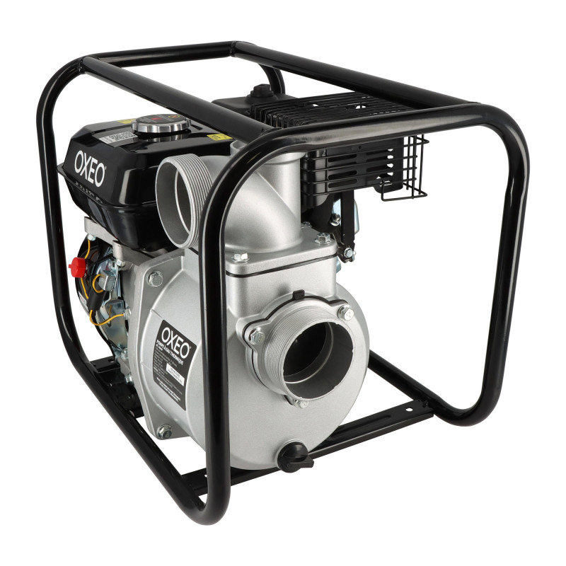 Pompe à eau thermique moteur 5,5CV 4 tps - Débit 1000 Litres par minute - Raccord 3 Pouces - Pompe de Jardin - Ht aspiration 8m