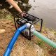 Pompe à eau thermique moteur 5,5CV 4 tps - Débit 1000 Litres par minute - Raccord 3 Pouces - Pompe de Jardin - Ht aspiration 8m