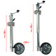 Roue jockey renforcée 48mm - Tube nervuré - Bride fixation renforcé 48mm - Remorque - Goupille de verrouillage anti dévissage