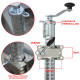 Roue jockey renforcée 48mm - Tube nervuré - Bride fixation renforcé 48mm - Remorque - Goupille de verrouillage anti dévissage