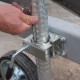 Roue jockey renforcée 48mm - Tube nervuré - Bride fixation renforcé 48mm - Remorque - Goupille de verrouillage anti dévissage