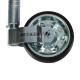 Roue jockey renforcée 48mm - Tube nervuré - Bride fixation renforcé 48mm - Remorque - Goupille de verrouillage anti dévissage