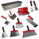 Kit outils plâtrier - 11 outils - Acier inoxydable - idéal bande à joint - Bac - Couteaux - Platoir - Spatules -Truelles d’angle
