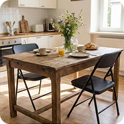Chaises pratiques noires