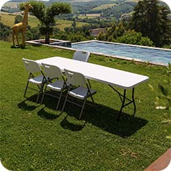 Table de jardin, mange debout pliant